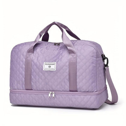 Lightweight Argyle Pattern Luggage Bag