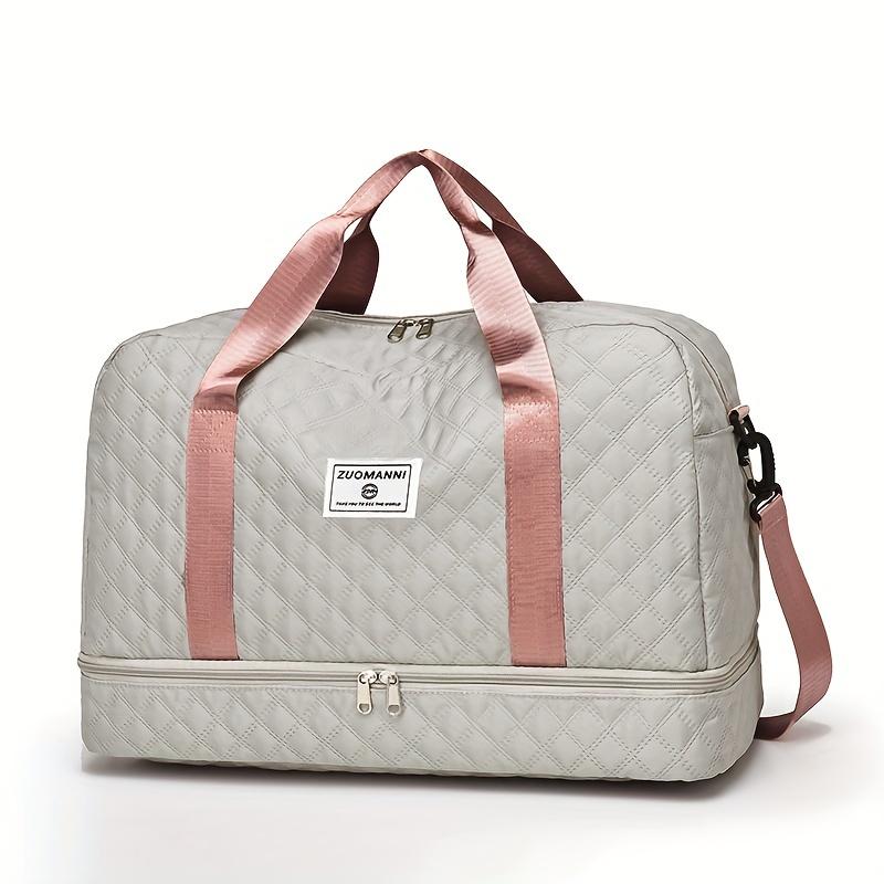 Lightweight Argyle Pattern Luggage Bag